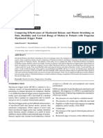 Comparing Effectivenessof Myofascial Releaseand Muscle Stretchingon Pain Disabilityand Cervical Rangeof Motionin Patientswith Trapezius Myofascial Trigger Points