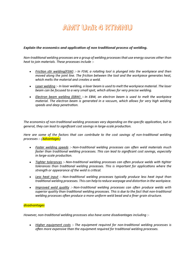 Unit 4 AMT | PDF | Welding | Construction