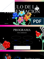 Blanco Negro Rosa y Amarillo Tendencia Genial 3D Presentación Creativa