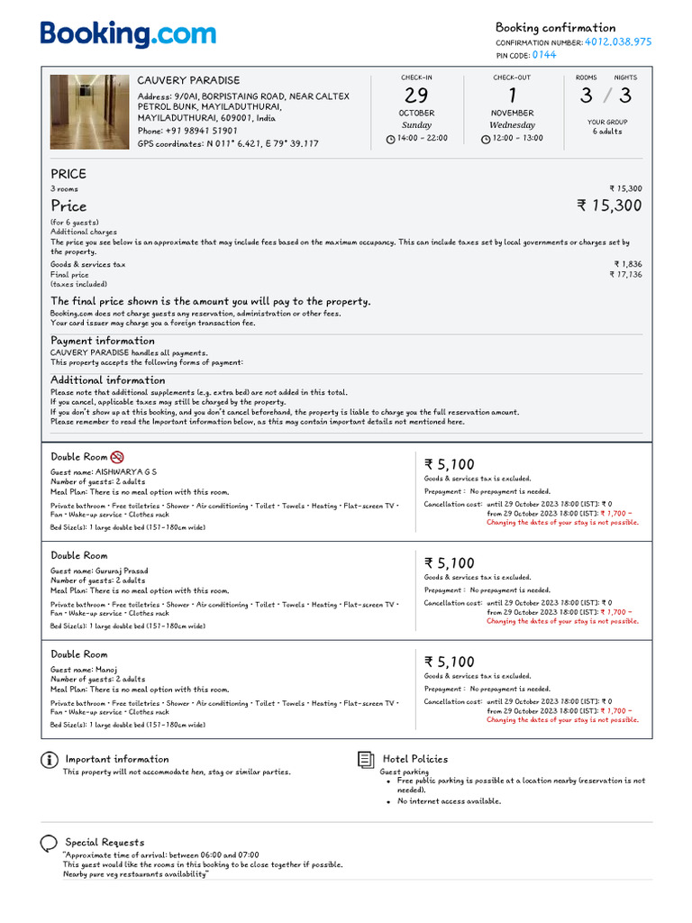 Booking Confirmation MYL Stay PDF