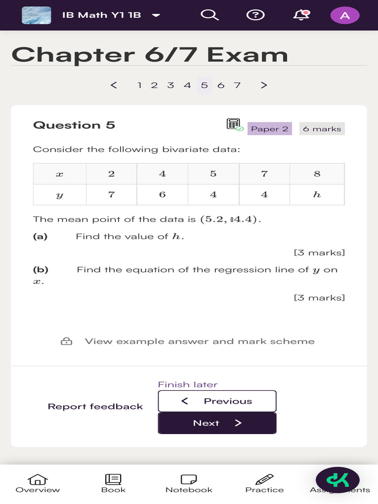 Chapter 67 Exam Take ESQ Assignment IBDP Mathematics Analysis and ...