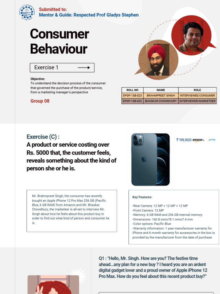 Consumer Behaviour Exercise 1 Group 08 Pdf