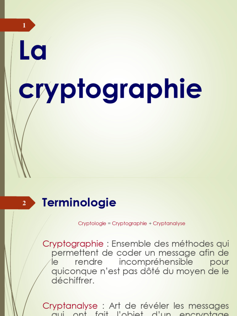 Introduction à la Cryptographie | PDF | Méthodes et références ...