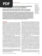 Recycling of Multilayer Plastic Packaging Material