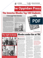The Oppidan Press Edition 10 2011 (The Investec Rhodes Top 100 Special Edition)