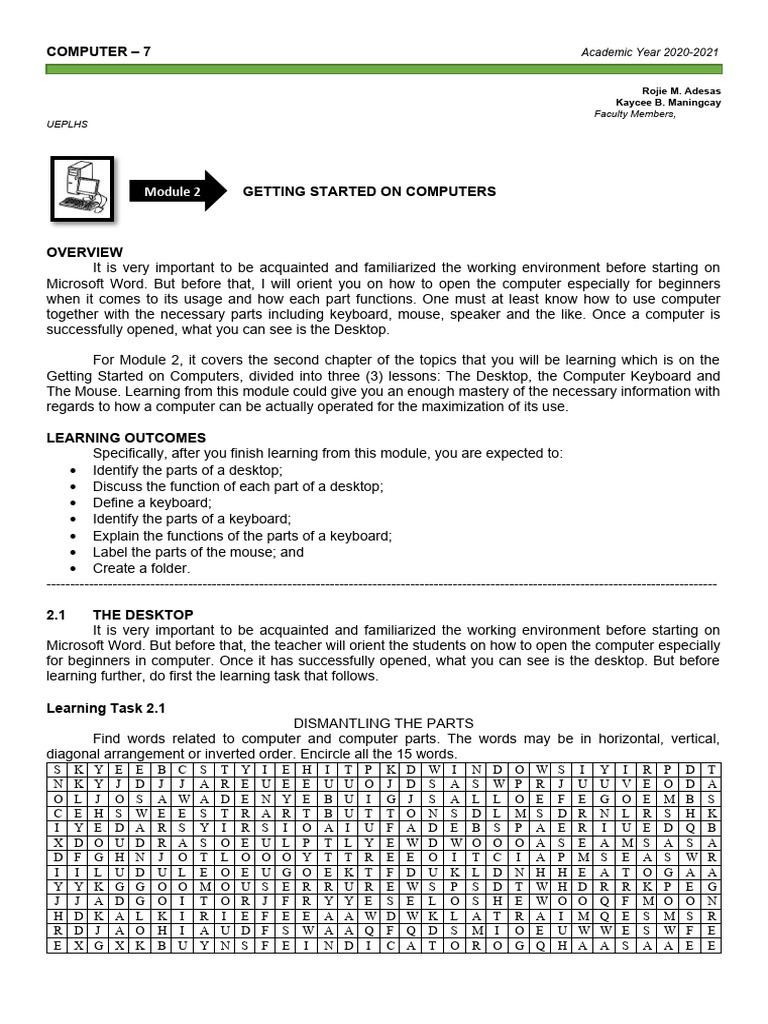 Computer 7 Module 2 Pdf