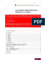 Projet Professionnel Consignes