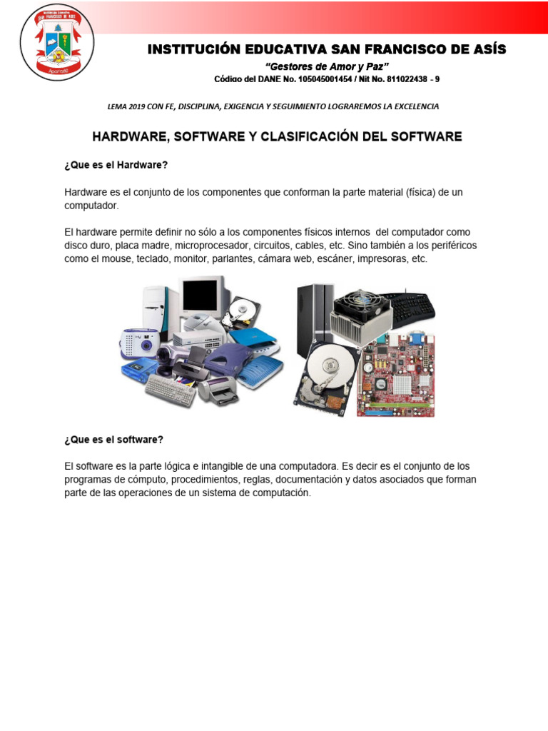 Introducción a Hardware y Software | PDF | Hardware de la computadora ...