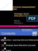 Strategic Asset Allocation Concepts