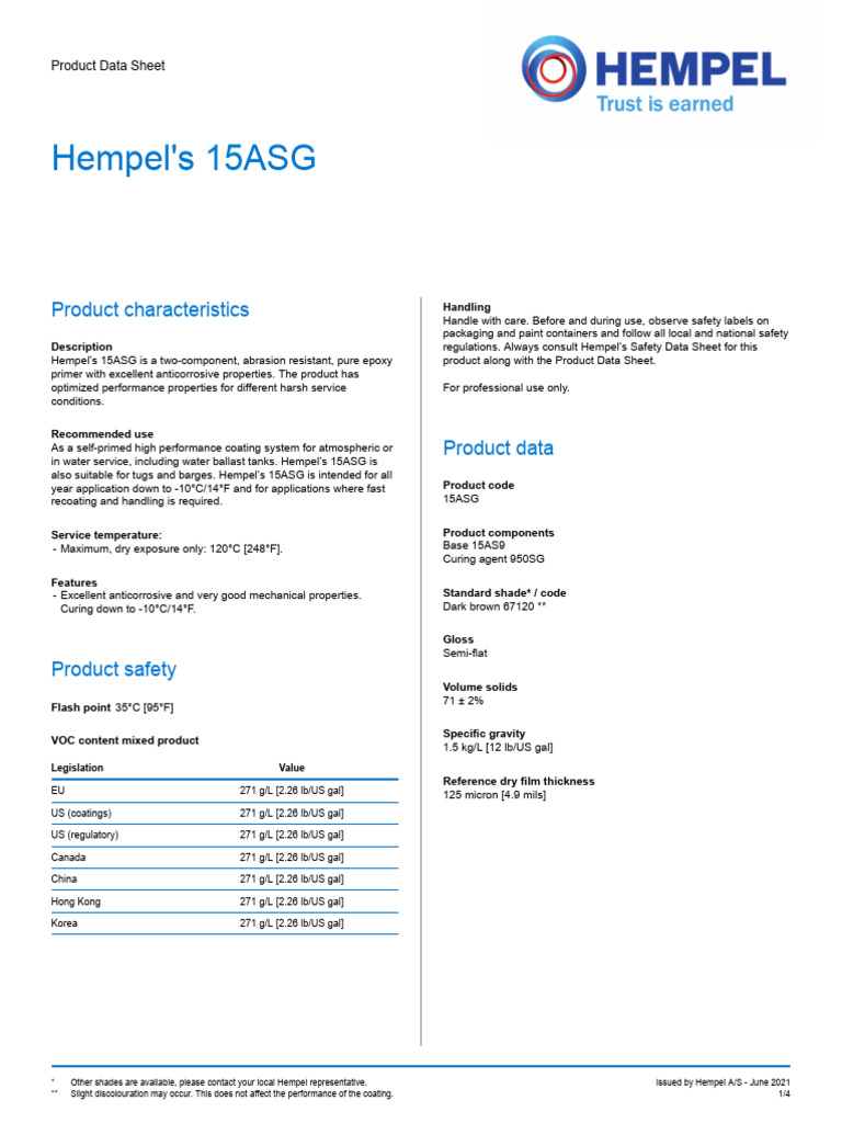 Hempel 15 Asg PDF Materials Industrial Processes
