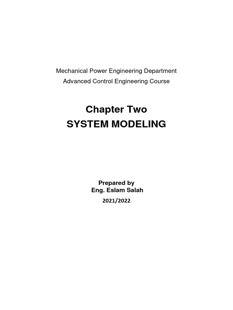 2 Chapter Two - System Modeling | PDF | Operational Amplifier | Amplifier