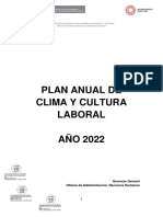 Plan Anual de Clima y Cultura Laboral 2022