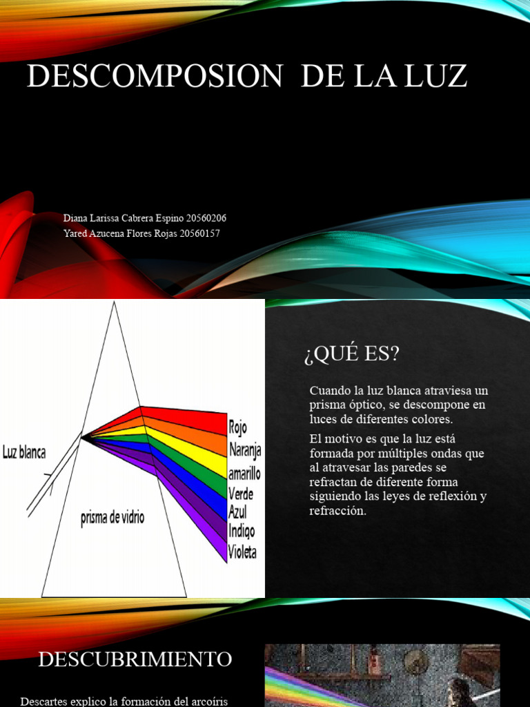 Descomposición de la Luz en Colores | PDF