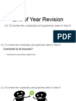 End of Year Revision