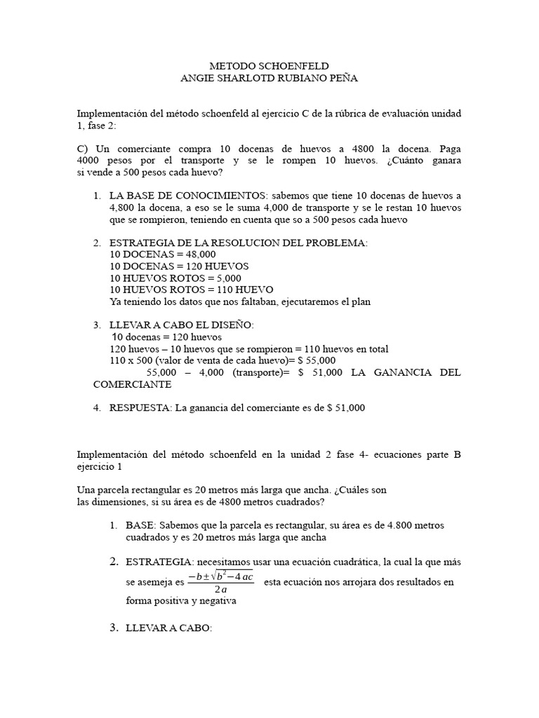 Metodo Schoenfeld | PDF
