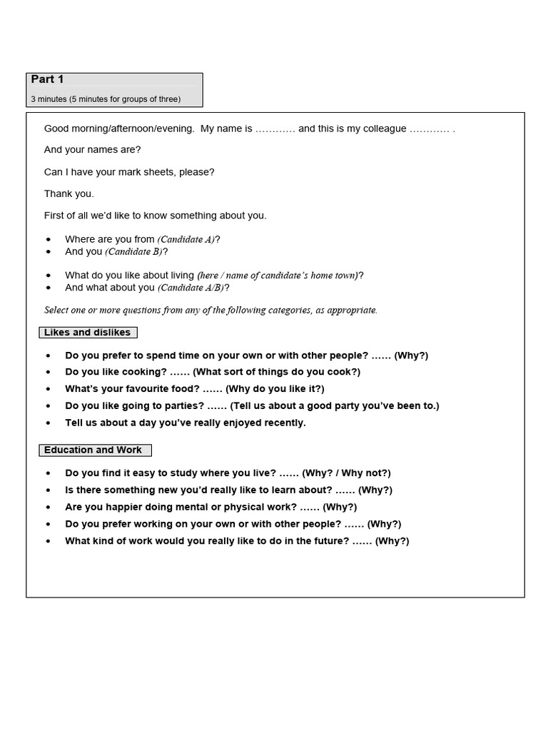 FCE Speaking Part 1 Teacher Handbook 08 PDF