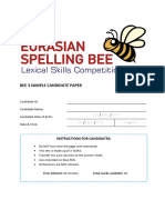 Bee 3 - Sample Candidate Paper