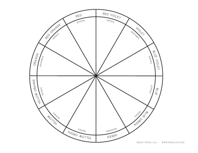 Blank Labeled Color Wheel Worksheet | PDF