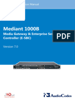 LTRT-41420 Mediant 1000B Gateway and E-SBC Hardware Installation Manual Ver. 7.0