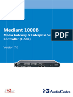 LTRT-27035 Mediant 1000B Gateway & E-SBC User's Manual Ver. 7.0