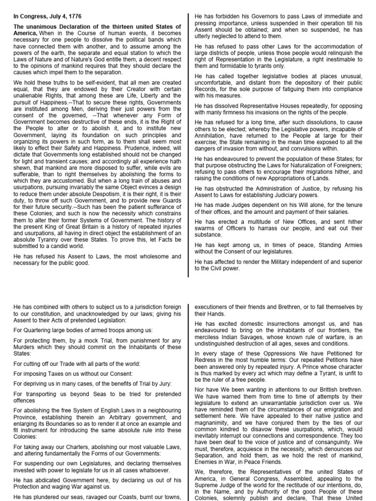 declaration of independence justice quotes