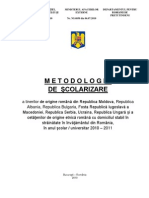 Metodologia de Scolarizare A Etnicilor Romani 2010