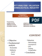 Pharmaceutical industry valuation analysis