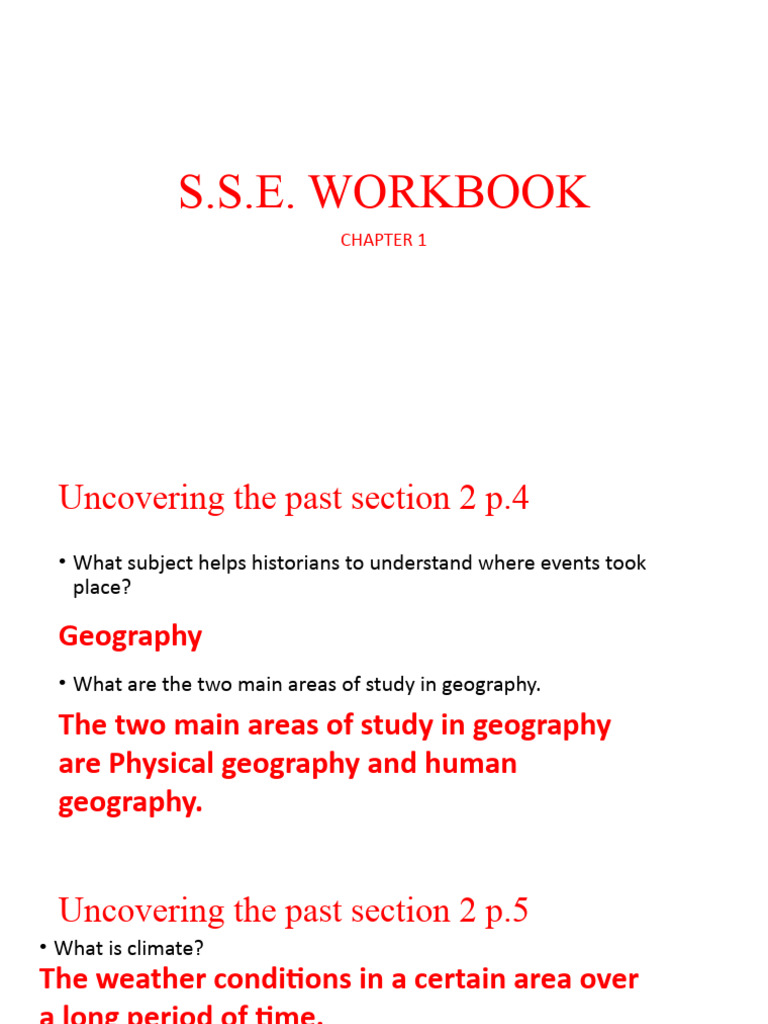 Workbook Chapter 1 Sse Pdf
