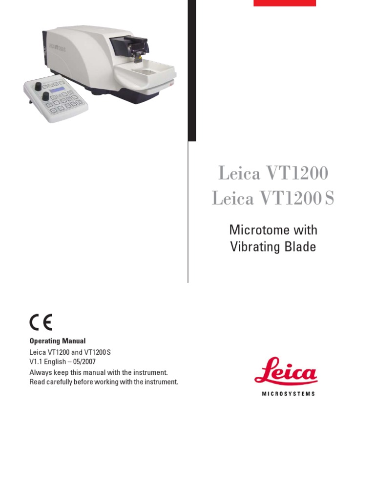 Leica VT1200 VT1200S Manual 1v1 En Safety Switch