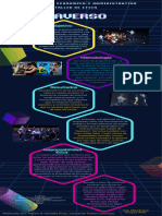 Infografia Listado Hexágonos Retro Futurista Videojuegos Neón Rosa y Turquesa
