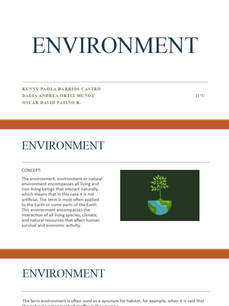 ENVIRONMENT | PDF | Natural Environment | Earth Sciences