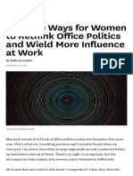 3 Simple Ways For Women To Rethink Office Politics and Wield More Influence at Work 1