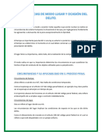 Circunstancias de Modo Lugar y Ocasión Del Delito - Axel Uriel