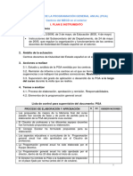 Supervision Documento PGA Lista de Control