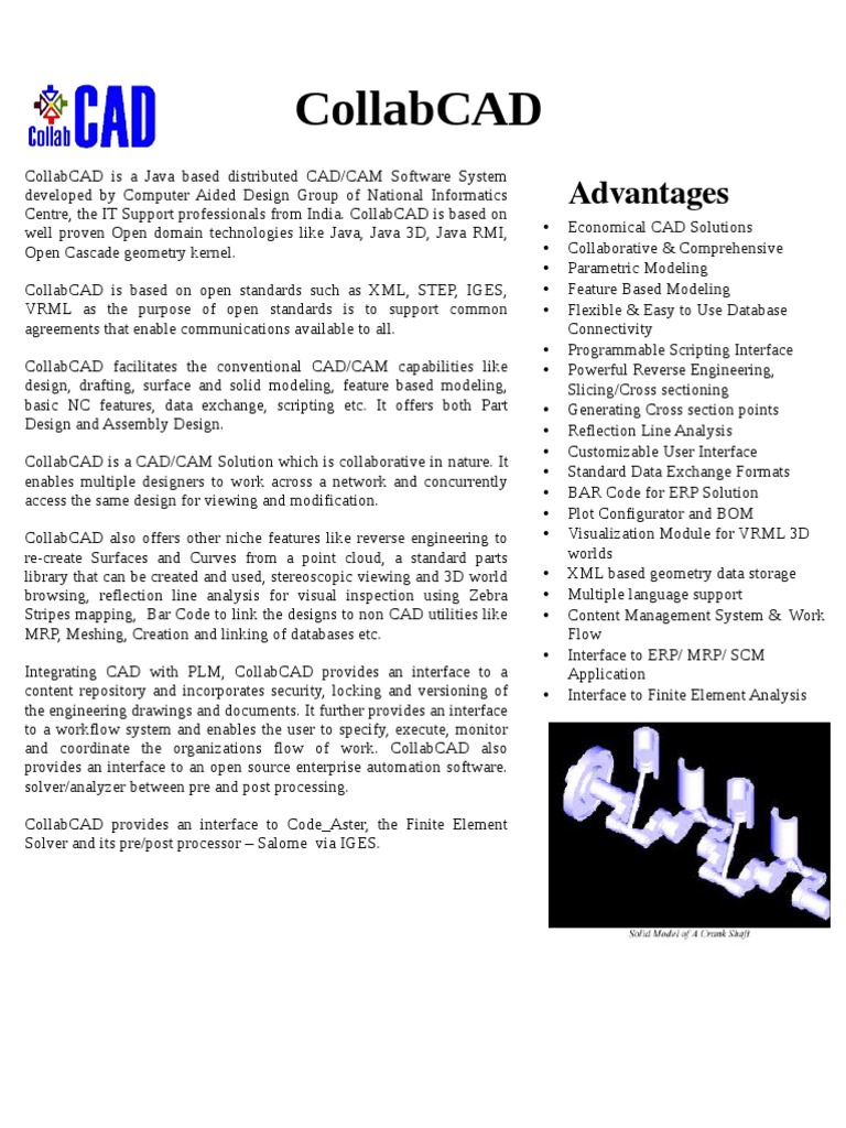 CollabCAD: Collaborative CAD/CAM Software | PDF | Art | Technology ...