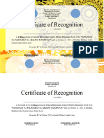 Certificate of Recognition