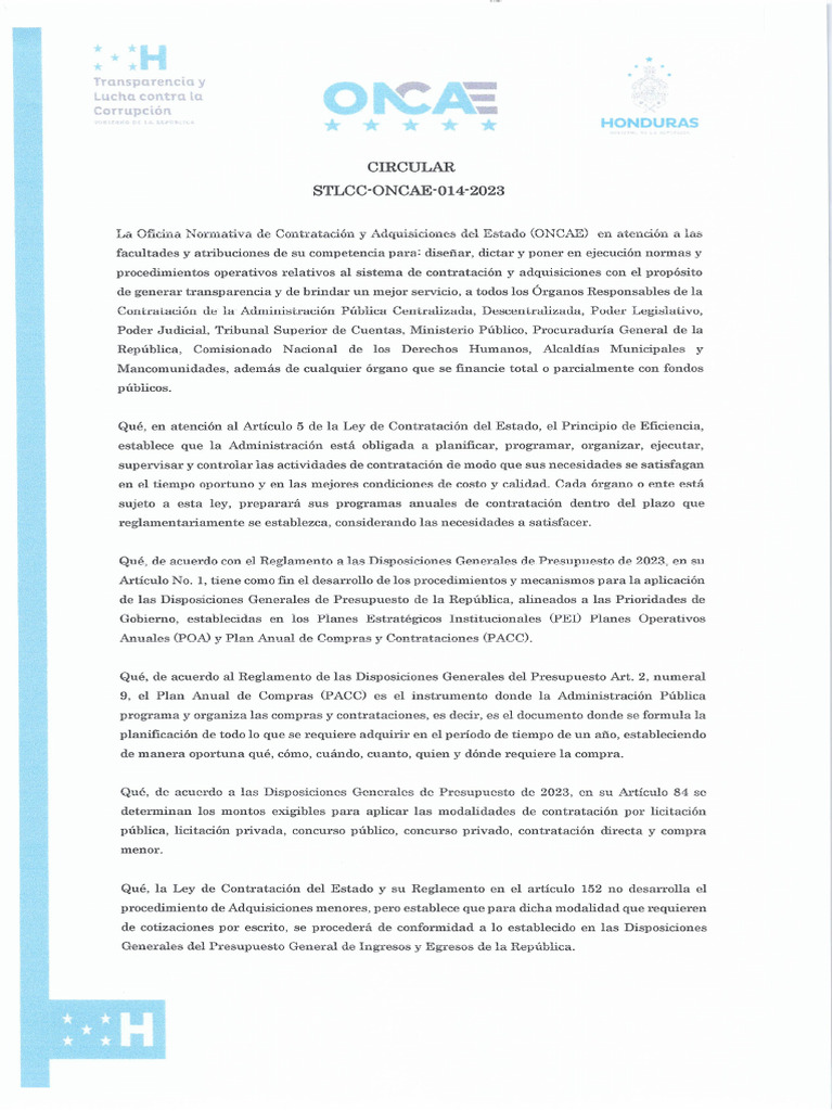 Circular Stlcc-Oncae-014-2023 | PDF