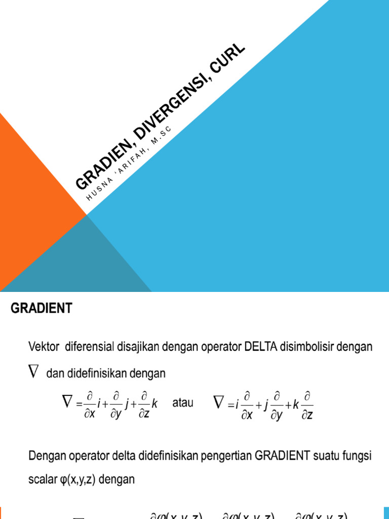 Latihan Gradien, Divergensi, dan Curl | PDF