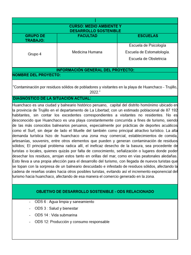 Proyecto Medio Ambiente | Descargar gratis PDF | Residuos | Contaminación