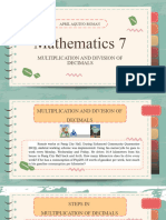 Multiplication and Division of Decimals