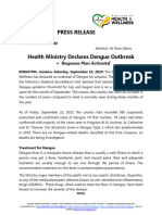 MOHW PR - Health Ministry Declares Dengue Outbreak 23-09-2023