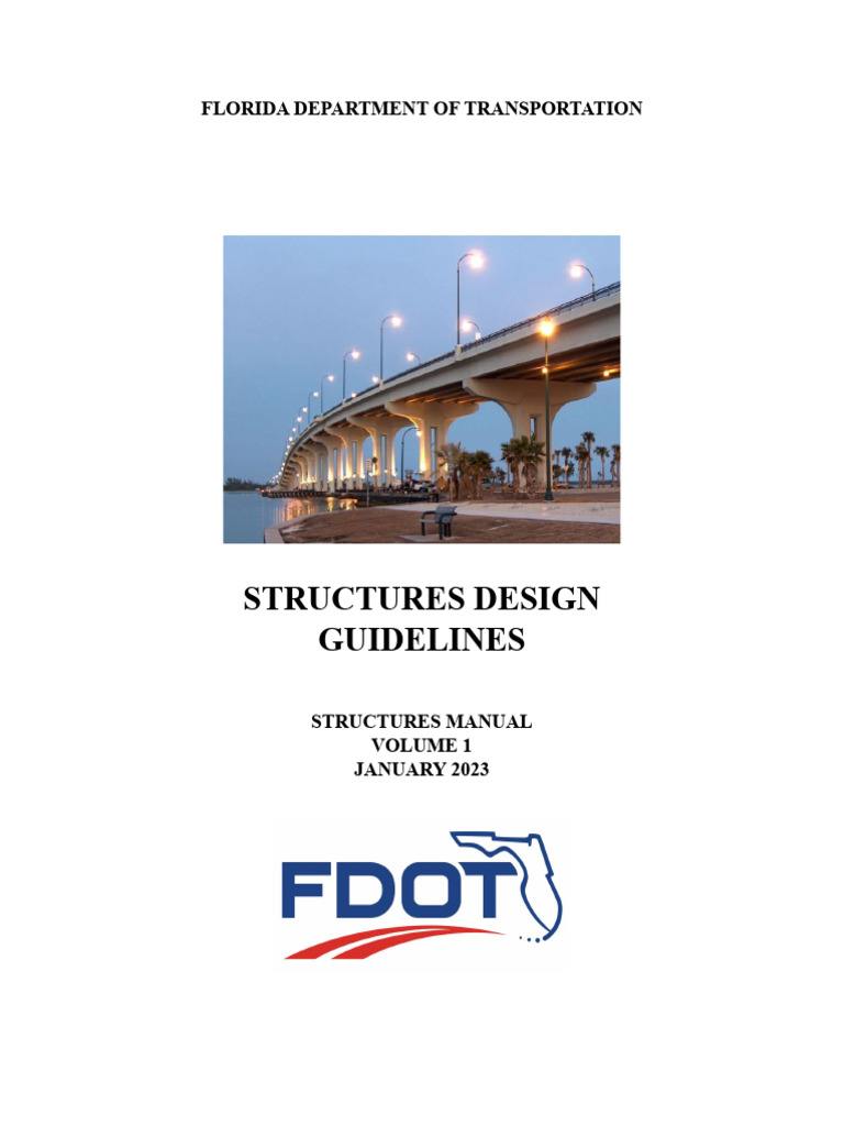 Florida Dept of Transportation - Structures Design Guidelines V1 Jan23 ...