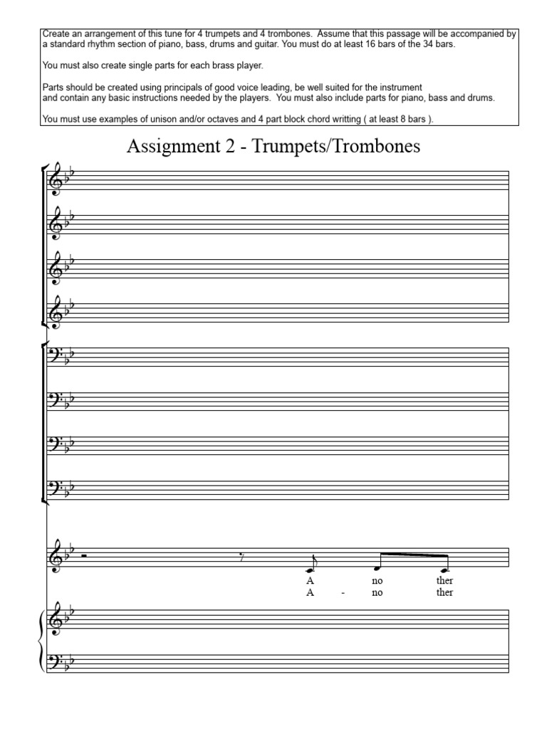 Assignment 2, Trumpet and Trombone, Makin Whoopie | PDF