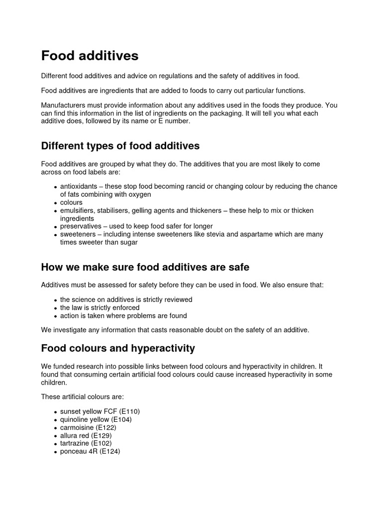 Food Additives PDF Caffeine Curing (Food Preservation)