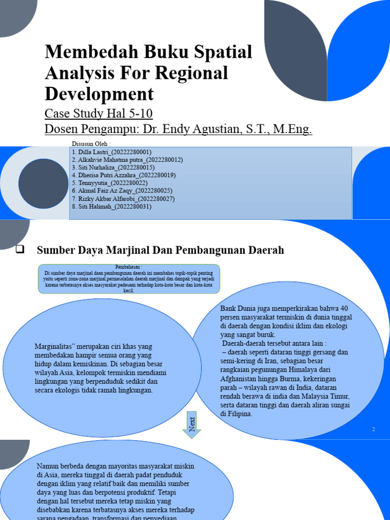Membedah Buku Spatial Analysis For Regional Development | PDF