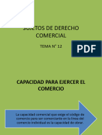 Tema #12 Sujetos de Derecho Comercial