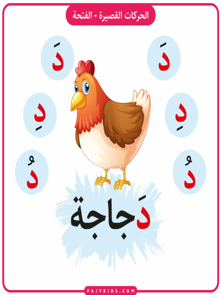 الحروف العربية - تعلم كتابة حرف الدال بالتشكيل | PDF