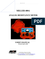 Manual de Usuario Medidor de Resistencia Analógico Miller 400 - Ing