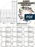 Tarjeton - Roster II Evento UnidosPorElBeisbol