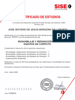 Certificado Sise Modular